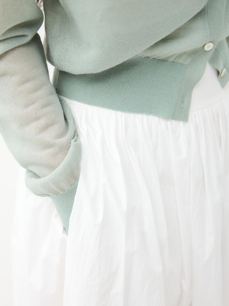 Antome Ruffle Flare Skirt (White)