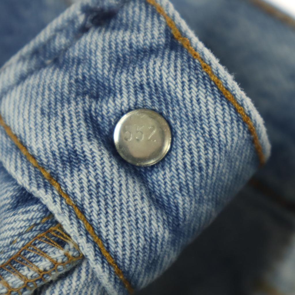 Levi's 80s 90s USA 501 button back 552 old Straight denim pants w28 blue Men's Used