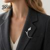 Flower Accessory Brooch Pin for Women Tulip with Safety Wedding