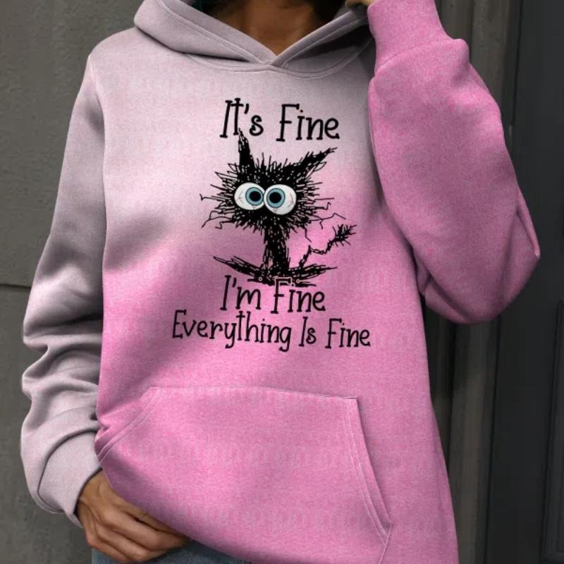 Mode Rolig 3D Gradient Tryck Huvtröja Vår Höst Damkläder Pullover Sweatshirt Casual Y2K Streetwear Sport Huvtröjor