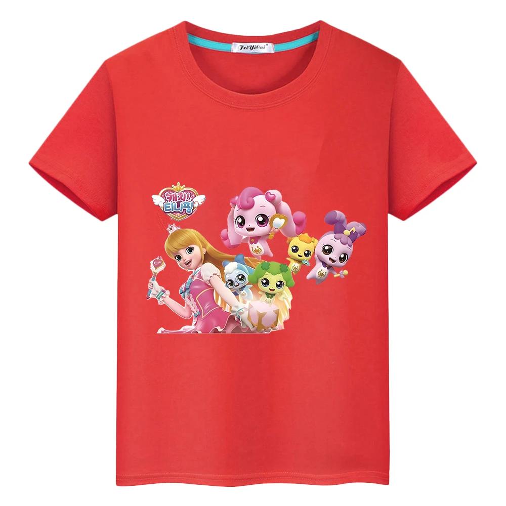 Teenie Ping Cute T-shirt Kids Clothes 100%Cotton Casual Tops Anime Short Tees Y2k Boy Girl Clothes Summer Kawaii Children Clothing