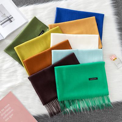 Fashion Solid Scarf Women Cashmere Soft Winter Warm Scarves Hijab Female Long Headband Shawl Wraps Bandana Foulard  Echarpe