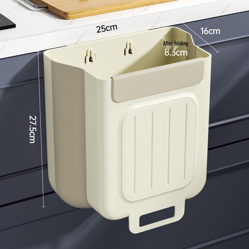 Bezděrový nástěnný kuchyňský odpadkový koš – Multifunkční, šetřící práci, design bez ohýbání