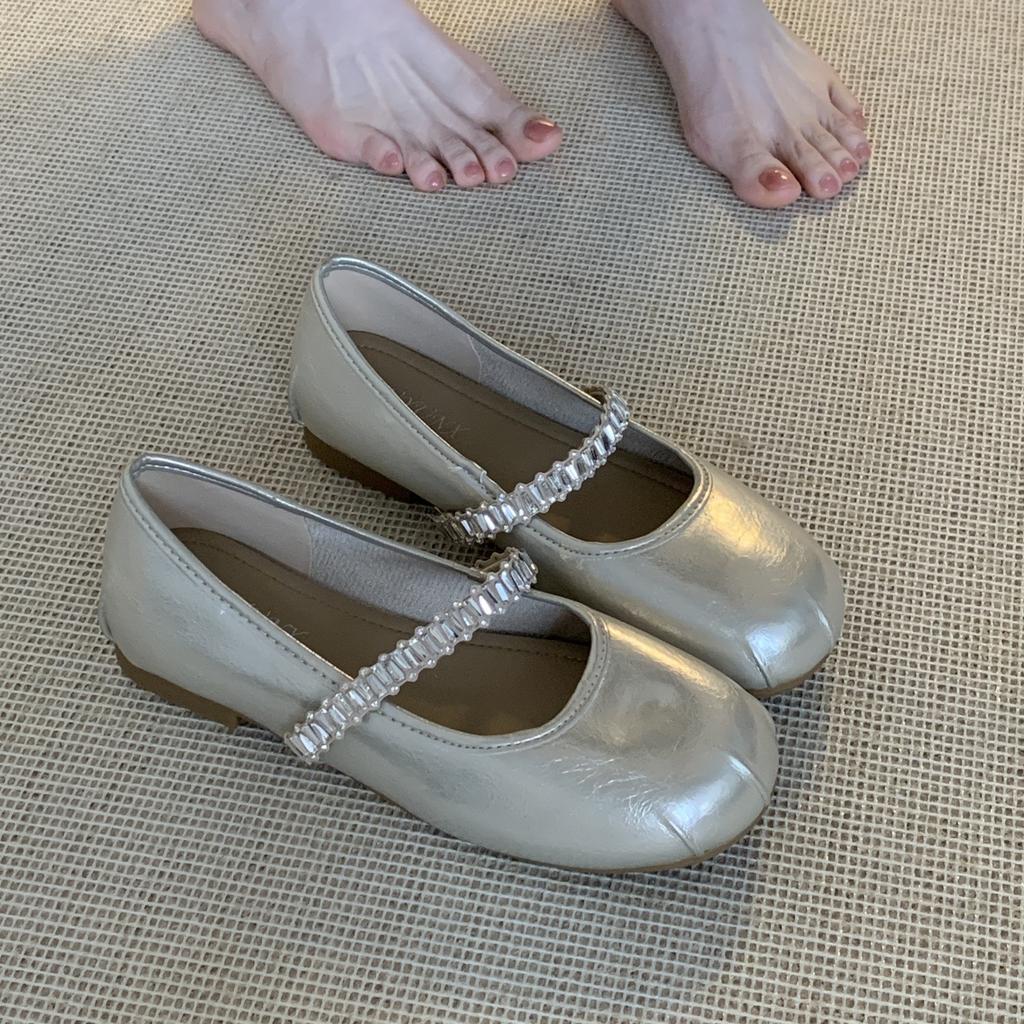 2025 summer new soft-soled ballet shoes pearl flat-soled word with Mary Jane versatile fashion shoes women