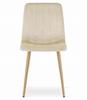 Lava Chair - Light Beige Velvet / Wood-Colored Legs X 4