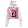 Cross Fanma Baki the Grappler Cat Ear Color Block Hoodie with Velvet Lining.