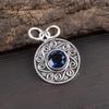 London Blue Topaz Gemstone Handmade Pendant 1.2" , 925 Sterling Silver Jewelry For Women PP-28-9