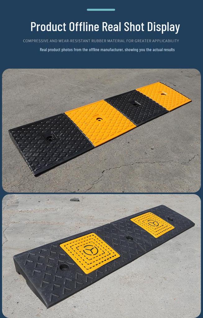 Anti-Slip Rubber-Plastic Curb Ramp Mat for Cars