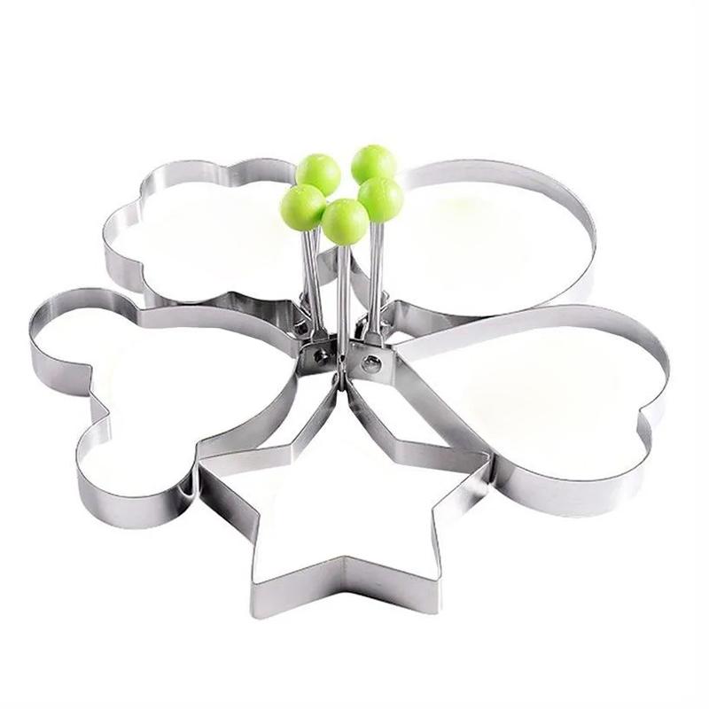 Stainless Steel Egg Frying Mold Diy Egg Frying Model Egg Frying Tool Heart-Shaped Mold Pancake Maker