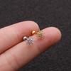 1piece Gold Color Crown Star Flower CZ Tragus Cartilage Stainless Steel Ear Stud Piercing Crystal Daith Earring