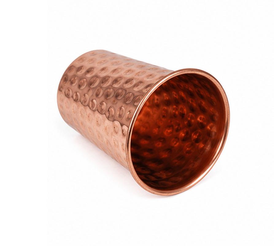 TreegoArt 100% Pure Traditional Handcrafted Copper Hammered Drinking Glass Use In Hotels, Restaurants And Kitchenware