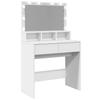 Makeup Table with LED Lighting White 80 X 41 X 134.5 Cm