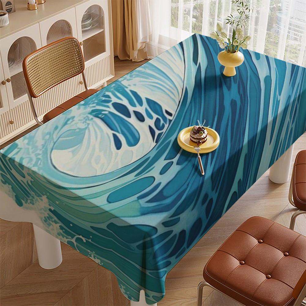 Ozean-Thema Tischdecke, Küchentischdecke für Restaurant, Wohnzimmer, Heimdekoration, Partydekoration