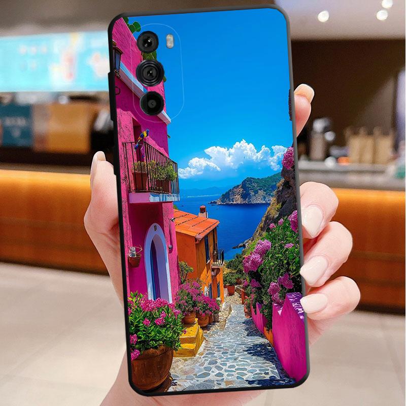 Phone Case For Motorola Edge 50 40 Pro 60 50 40 30 Ultra Neo Fusion Moto G Play G Stylus G Power G Greece Turkey Italy Scenery