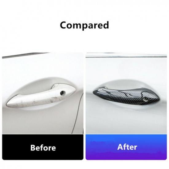Luxury ABS Carbon Fiber Car Left & Right Door Handle Decorations For BMW 5 F10