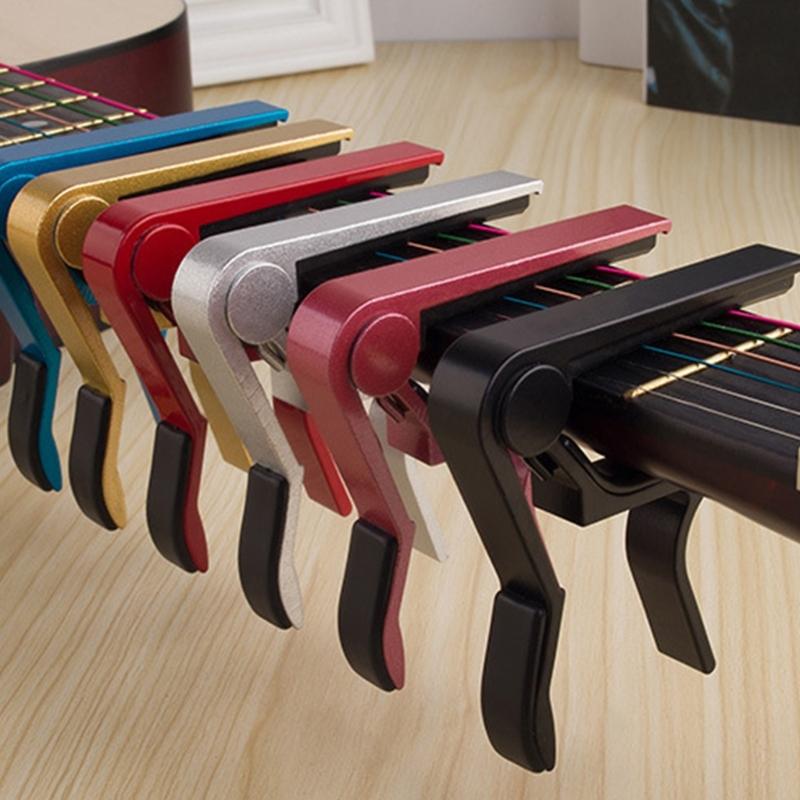 Portable 6-String Guitar Tunings Clamp Light Weight Quick Release Capo for Guitars, Ukulele, Bass, Mandolin, Banjo