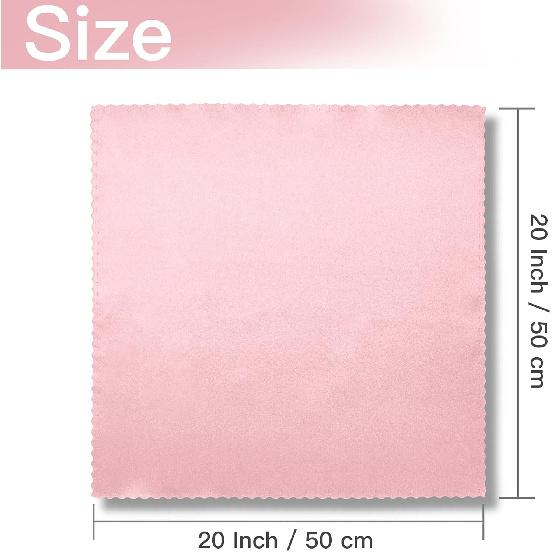 VACVELT 12 Pack Blush Pink Satin Napk 20x20 Inch Wedding Napk, Scalloped Elegant Dinner Napk Square Table Napk Decor, Silky Satin Cloth Napk for
