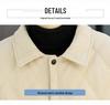 Men's Trendy Lapel Cotton Jacket: Thickened, Warm, Velvet-Padded Outerwear for Autumn and Winter.