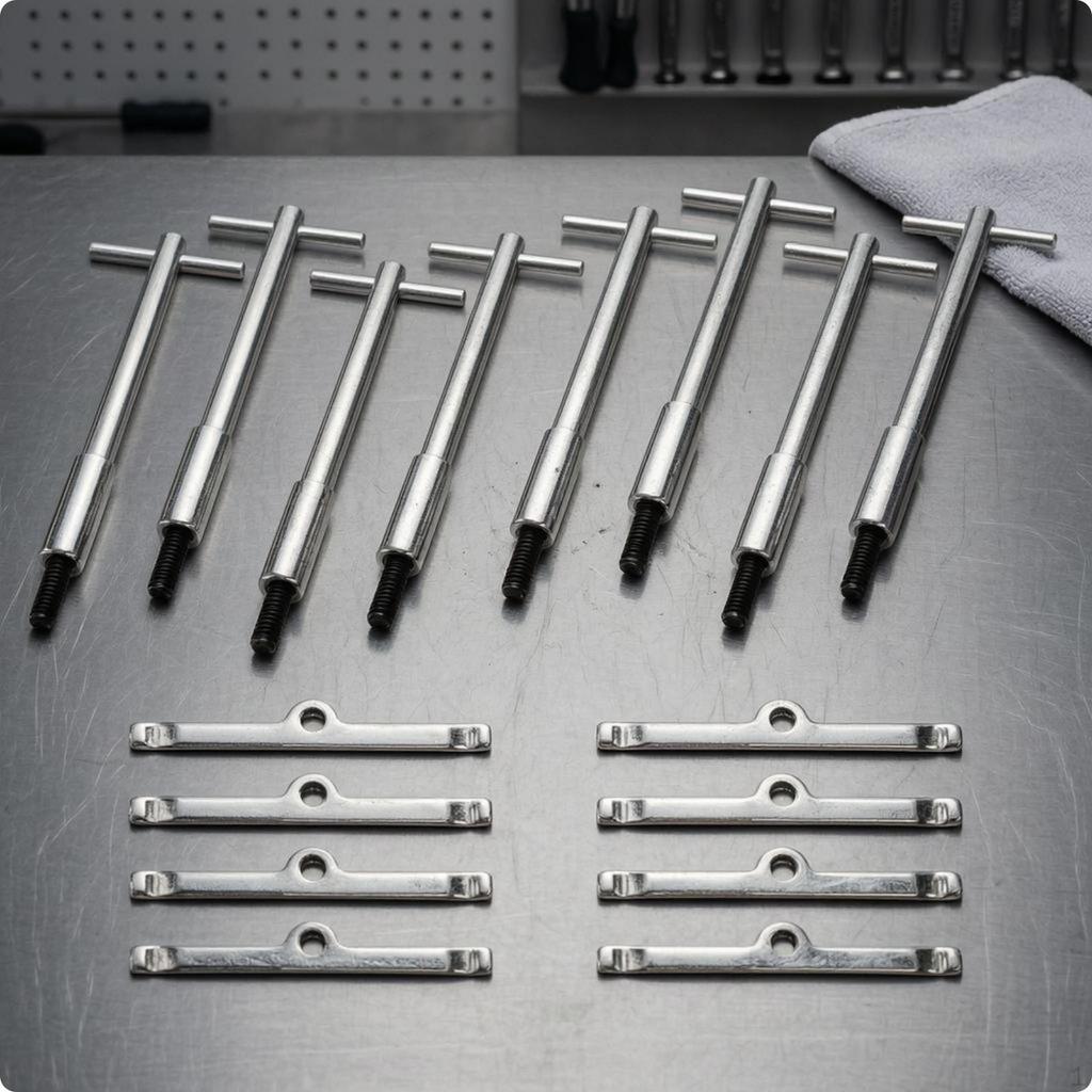 Cover Fastening Kit Slotted Chrome Alloy Engine Hardware