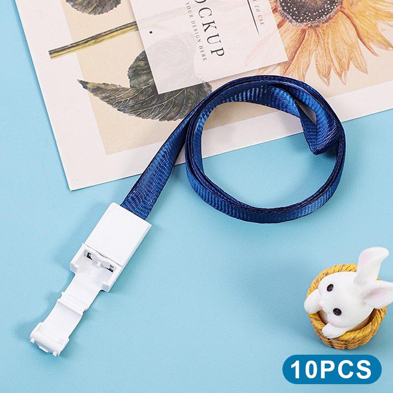 10Pcs New Plastic Card Sleeves With Lanyard Transparent Id Card Protective Cover Student Id Bus Card Holder