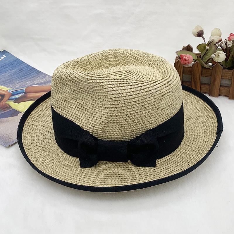 straw jazz hat for Men's and Women's Handmade Woven Sunshade Jazz Straw Hat with Summer Hat Binding and Color Matching Design