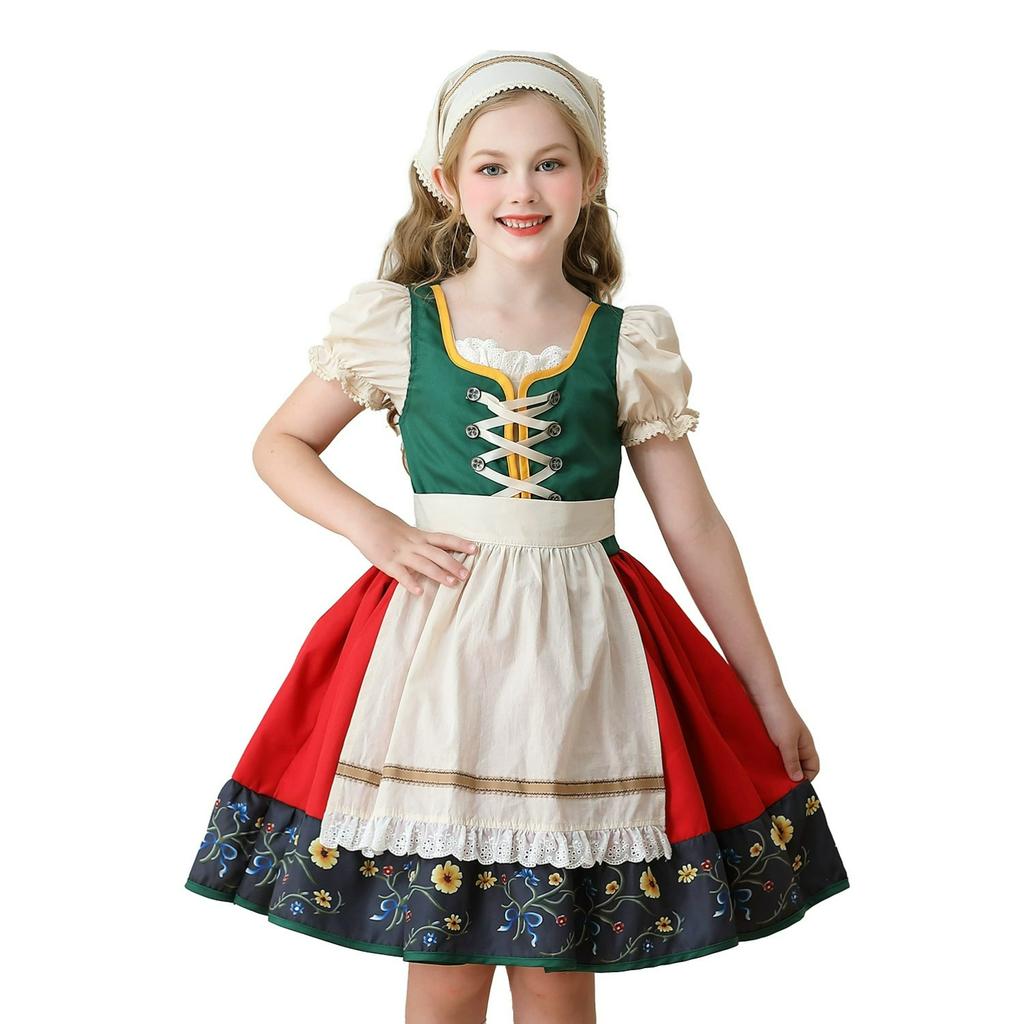 Dětské oblečení Pastýřské Dívky Farma Oktoberfest Dirndl Šaty