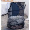 Outdoor Garbage Net, Storage Box, Foldable, Crow Repellent, Cat Repellent, Waterproof, Washable, Door-to-Door Collection Net, Outdoor Trash Can (Black