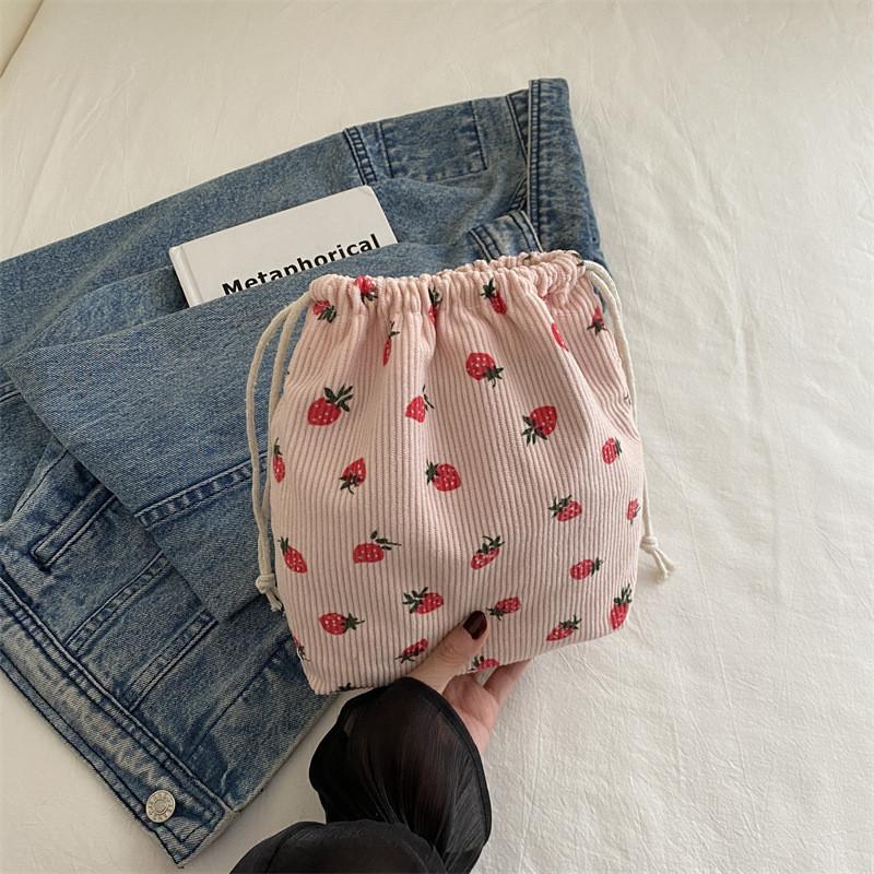 Chic Simple Street Style Bucket Bag With Elegant Stitching For Daily Outfits розовый