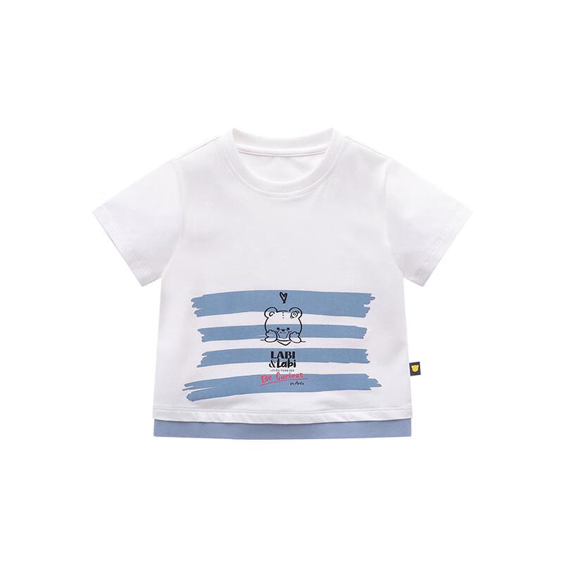 Labibabi 2024 Summer Kids' Unisex Round Neck Short Sleeve T-Shirt
