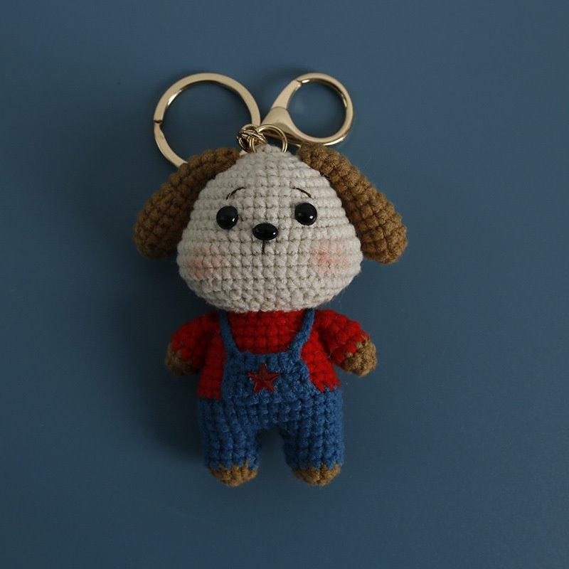 Cute Woven Handmade Twelve Zodiac Dolls Yarn Keychain Wool Thread Hook Weaving Crochet Doll Decoration Creative Birthday Gift