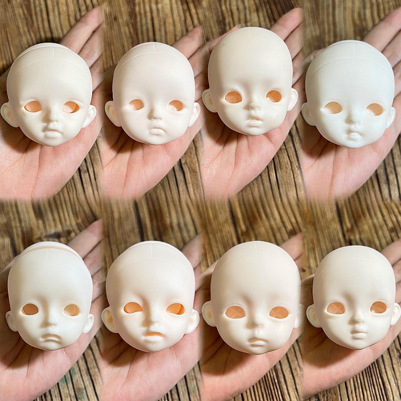 1 Pieces 16 Doll‘s Head No Makeup Mjd Doll Accessories with Changeable Eyes Dress Up Toys