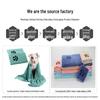 Thickened Embroidered Microfiber Coral Fleece Dog Bath Towel - Absorbent & Soft