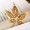 Exquisite Leaf Metal Bookmark with Metal Chain Pendant Maple Apricot Leaf Book Markers Reading Accessories Student Stationery