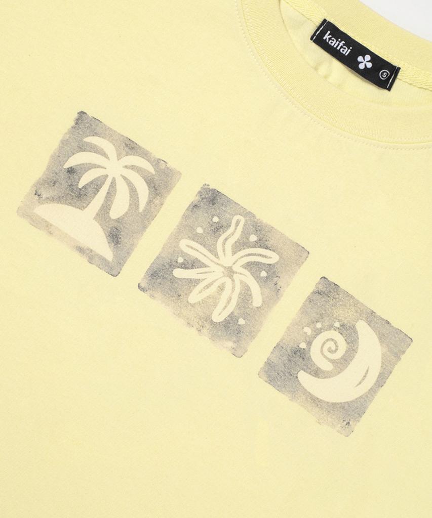 KAIFAI Summer Rhythm Short Sleeve T-Shirt (Lemon) K26Qb239