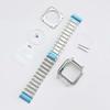 38mm Plating Square Watch Case Mineral Glass Stainless Steel Strap Watches Accessories for NH35 NH36 4R Movement