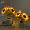 3 LED Nachtlicht Wiederaufladbar Sonnenblumenlichter Innenbeleuchtung Schlafzimmer Nachttisch Schreibtisch Dekoration Tischlampe Nachtlichter