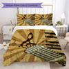 1PC Piano keys music Theme Bedding Quilt Set Quilt Cover Pillowcase Home Decoration Birthday Gift (1 * duvet cover + 2 * pillowcase, without core)A8