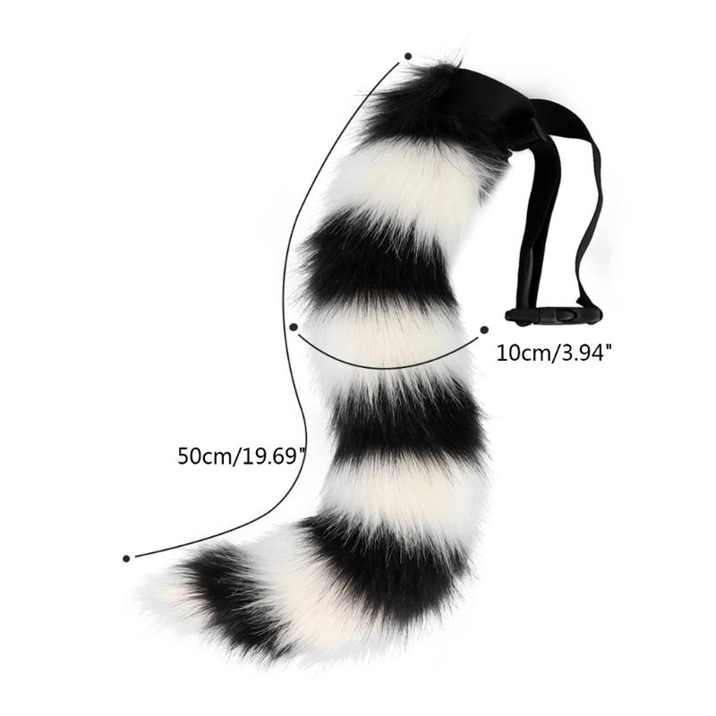 Adjustable Fox Tail Cat Prop Fur Furry Cosplay Carnival Party Christmas Anime Accessories Halloween Costume Wolf Tail