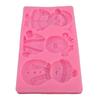 Xmas Silicone Molding Reindeer Snowman Claus Shape Non Stick Reusable Xmas Baking Moulding for Candy