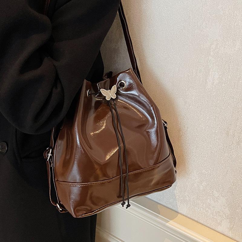 

Премиум Текстура Ниша Рюкзак Сумка Женский Рюкзак Стиль Колледжа Простой Плечевой Мешок Мешок темно-коричневого