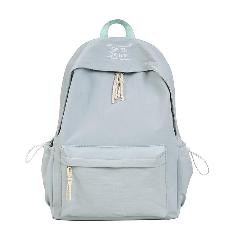 Schoolbag Japanese Ins Simple School Bag Women's Daily Versatile Lazy Wind Backpack Middle School College Student Small Fresh Commuter Backpack