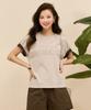 CHASECULT Women'S Dolman Sleeve Color Block Short Sleeve T-Shirt - Beige