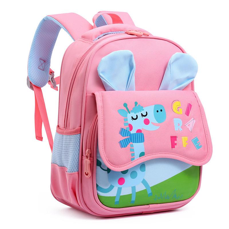 Trendy Cute Giraffe Backpack For Toddlers Durable Nylon And Comfortable Fit Preschool Bag