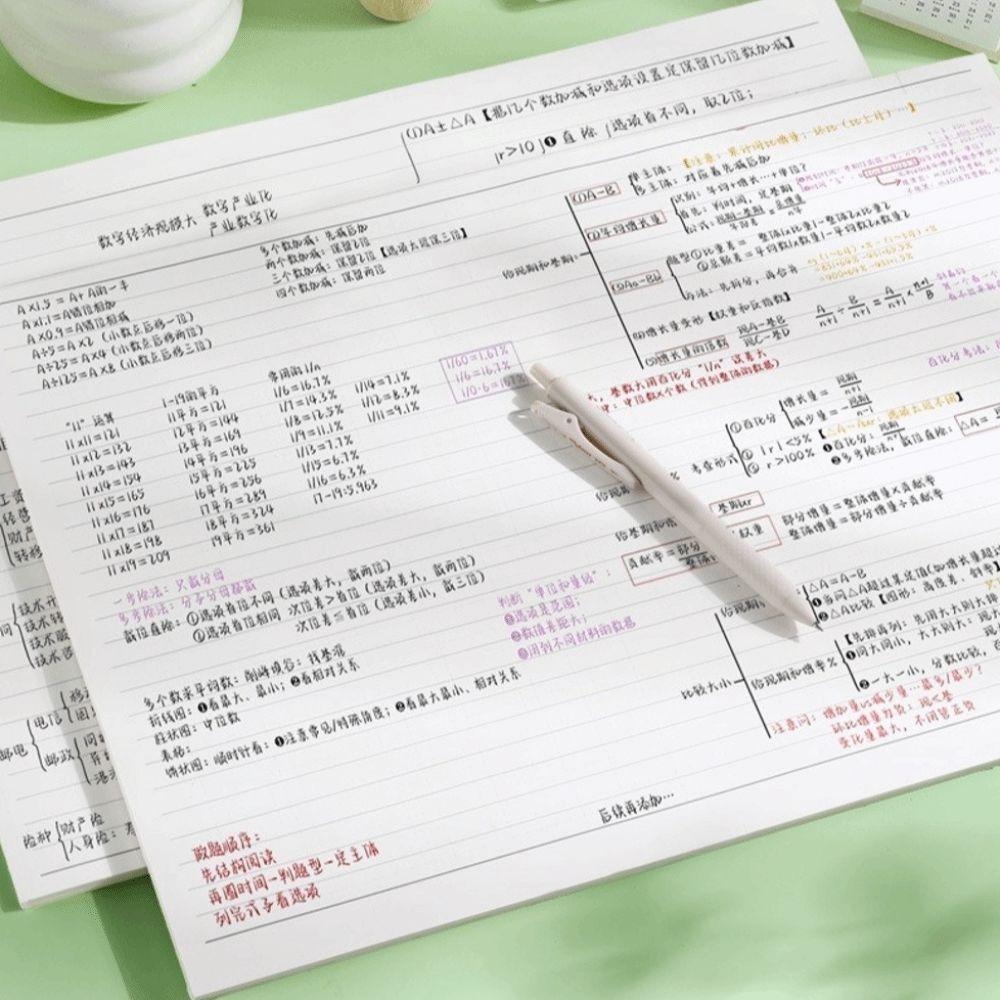 Wide Horizontal Lined Draft Notebook Thick Cream Paper Practice Paper Students