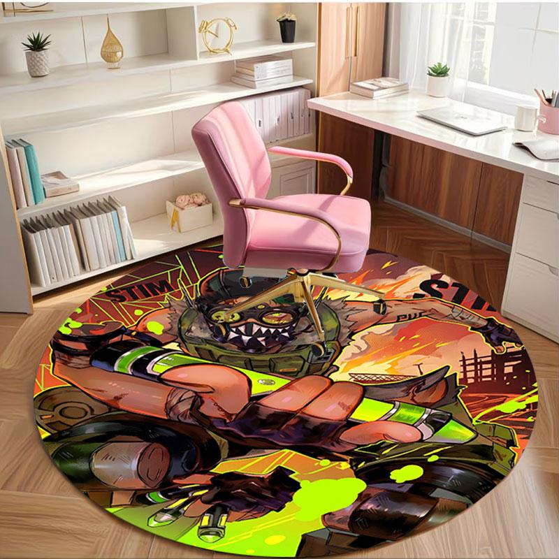 Apex Legends Print Round Rug, Washable Floor Carpet, For Entryway Dorm Laundry Room Office Study, Home Decor Birthday Christmas Gift