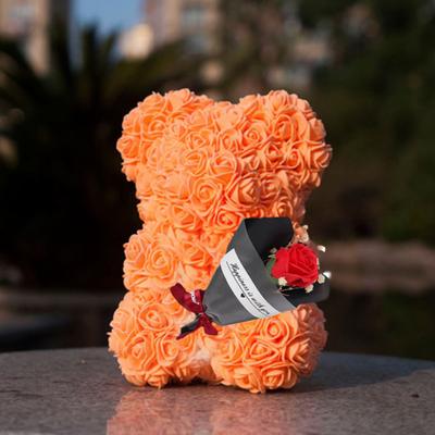 Cute Bear Artificial Rose Flower with Gift Box Valentine's Day Gifts for Mom Wife Grandma Girlfriend Sister In Mother's Day Birthday Anniversary