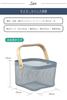 Tamatoshi Fruit & Vegetable Food Towel Small Item Storage Basket Steel Mesh Fruit Wire Basket Shopping Basket Stylish Square with Handle White
