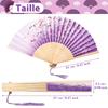Silk Folding Bamboo Folding Japanese Clothing Heat Fireworks Respect for the Aged Present [GWHOLE] Women's Fan, High-Quality Fan, Large, Durable,