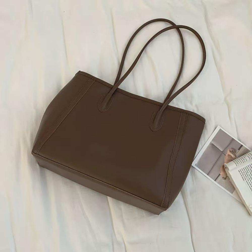 Retro large-capacity bag women's 2024 new trendy Korean versatile tote bag large-capacity shoulder commuter bag