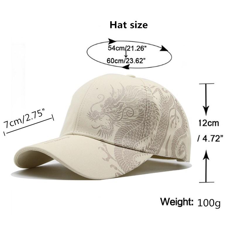 Chinese Wind Dragon Pattern Baseball Cap Men'S Outdoor Leisure Cap Women'S Trend Versatile Sun Hat